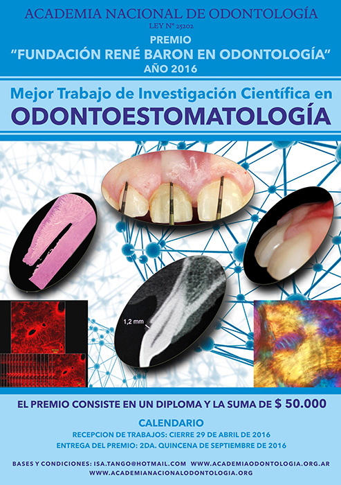 Premio “Fundación René Baron en Odontología 2016”