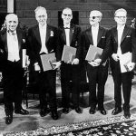 Leloir junto a los otros galardonados con el Premio Nobel en 1970