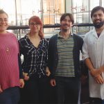 Autores del estudio, María Emilia Villanueva (izq.), María Luz Peralta Ramos, Guillermo J. Copello y Joaquín A. González, del Instituto de Química y Metabolismo del Fármaco, que depende de la Facultad de Farmacia y Bioquímica de la UBA y del CONICET. 