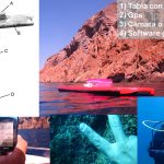 La técnica para el censo de especies marinas, desarrollada por los investigadores de Puerto Madryn y colegas de España e Italia, se basa en la combinación de una tabla de barrenar, un GPS, un reloj y un software gratuito. Créditos: Gentileza del Dr. Alejo Irigoyen