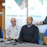 Conferencia de prensa en CENPAT-CONICET sobre el varamiento de los delfines.  Créditos: Área de Comunicación del CCT CONICET-CENPAT. 