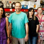 Carina Ferrari (izq.), Fernando Pitossi, Berenice Silva, María Celeste Leal y María Isabel Farías. 